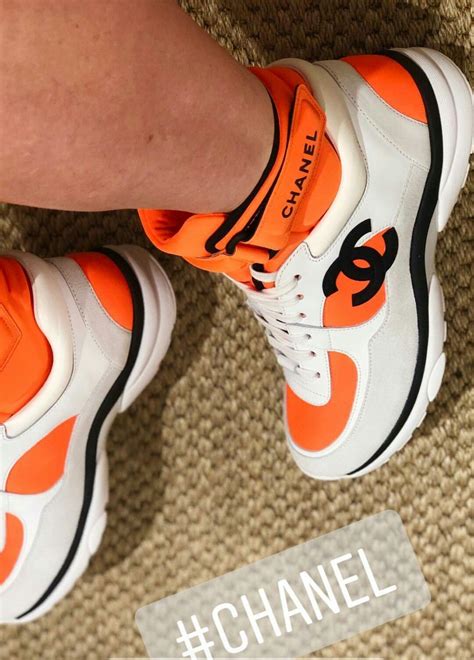 sneakers chanel femme orange|Chanel shoes near me.